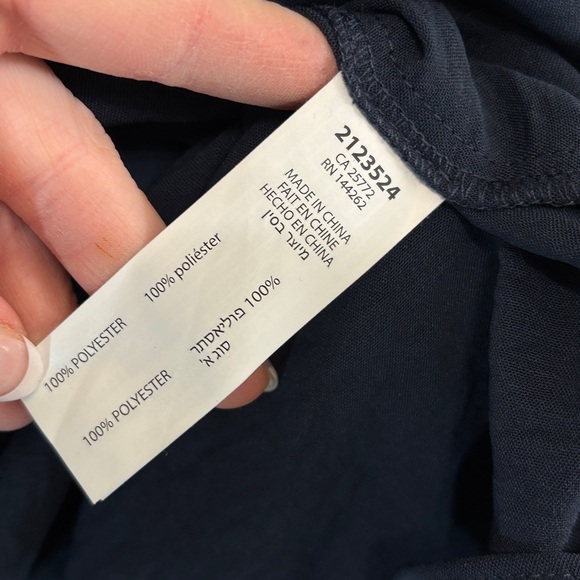 Black Tape Blue Flutter Sleeve Tie Front Blouse - Picture 5 of 5